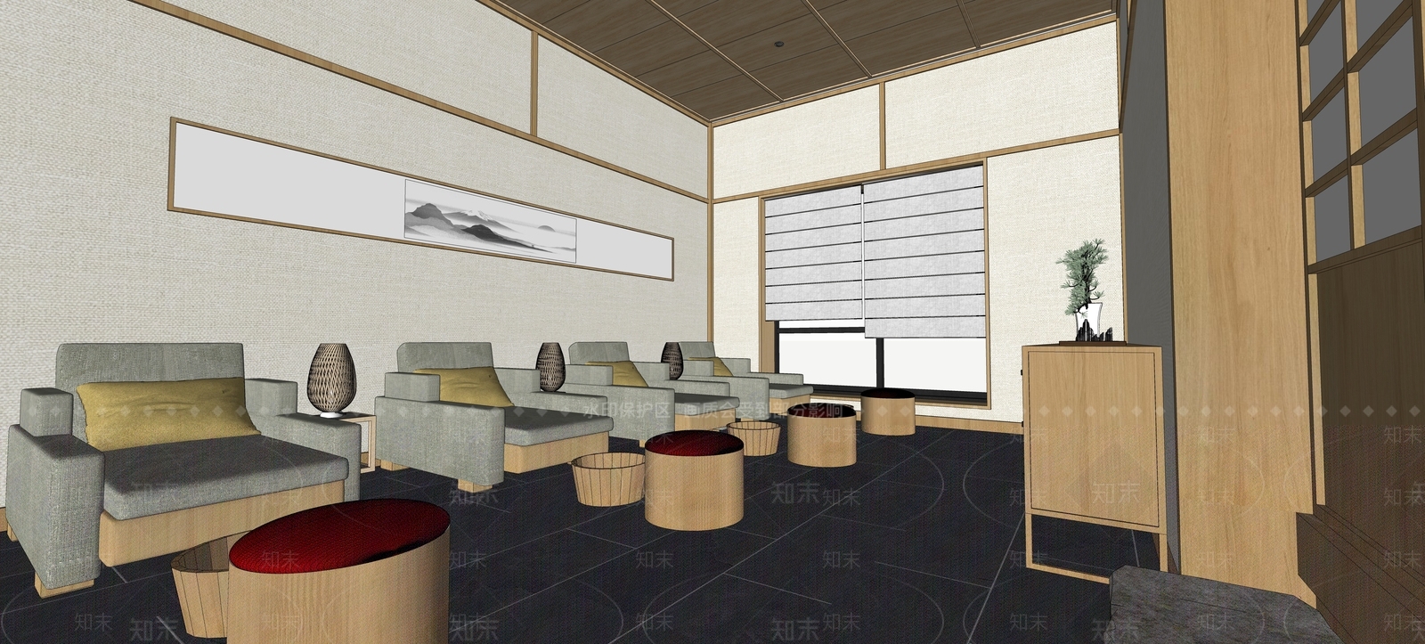 日式SAP会所SU模型下载【ID:780793661】