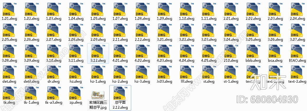 欧式简约鸿瑞花园住宅cad施工图下载【ID:680804930】