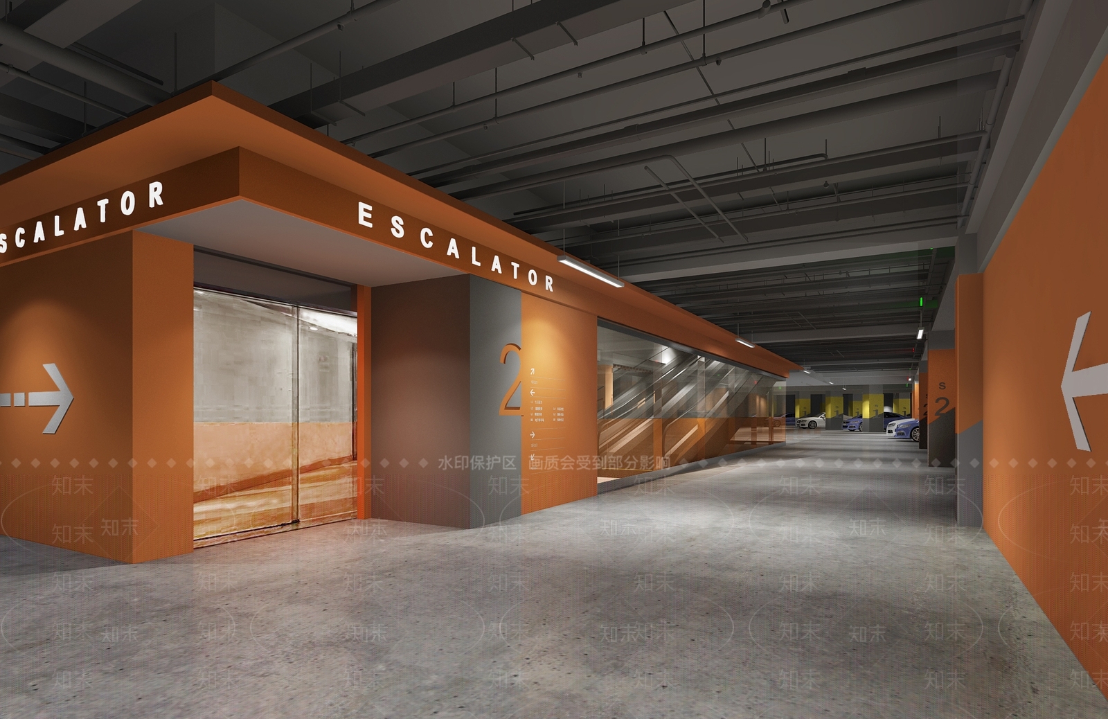 现代停车场入口3D模型下载【ID:281053609】