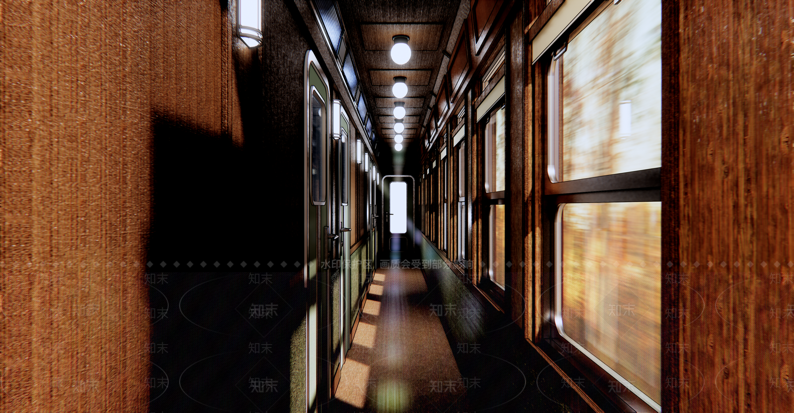 欧式火车车厢SU模型下载【ID:580806814】