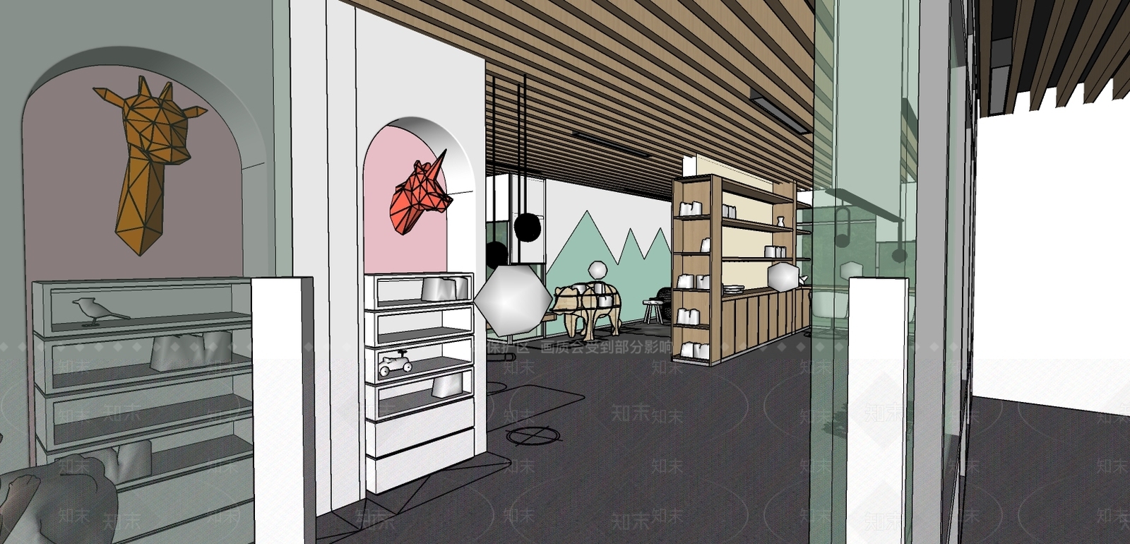 现代儿童游乐区SU模型下载【ID:880946595】