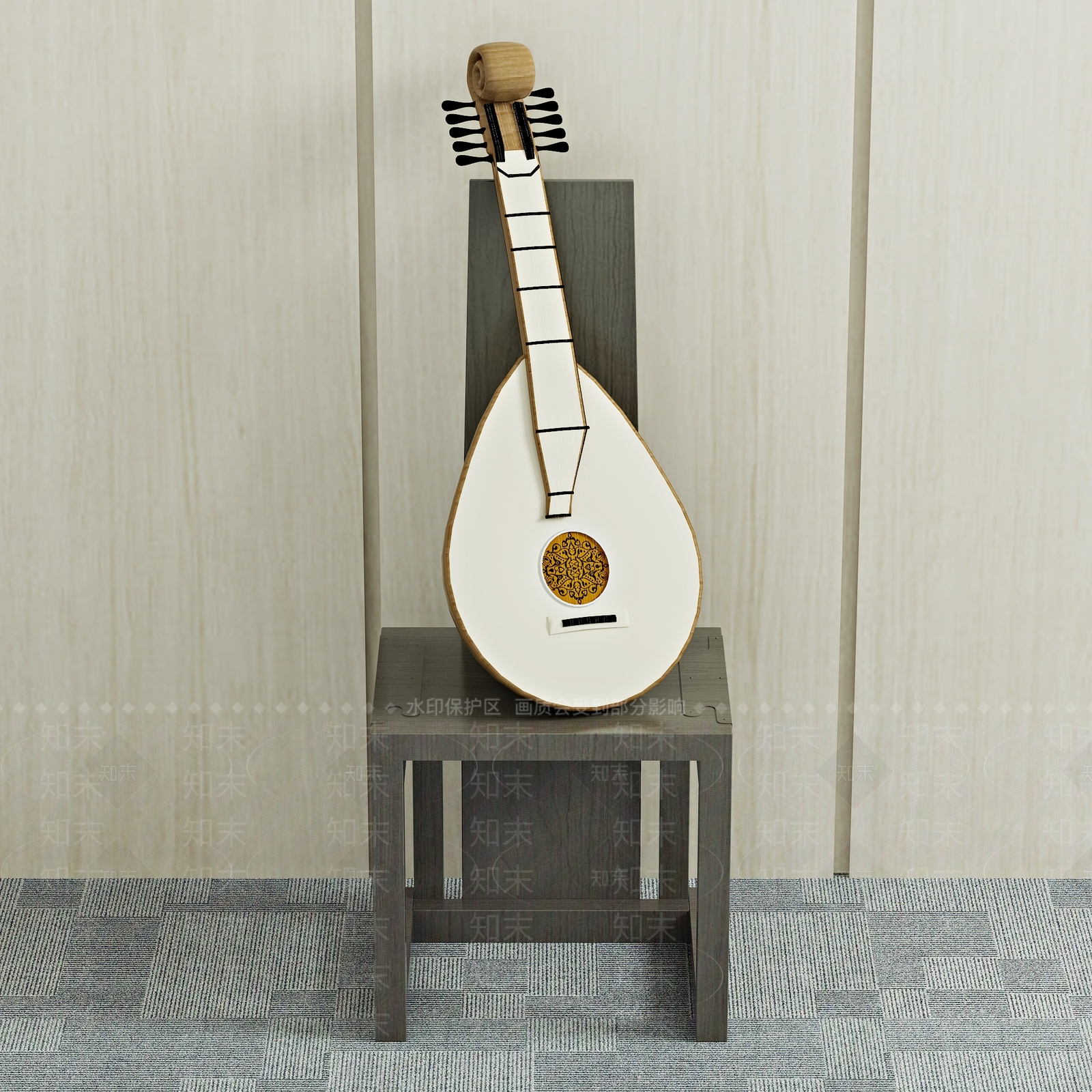 新中式琵琶3D模型下载【ID:880887276】