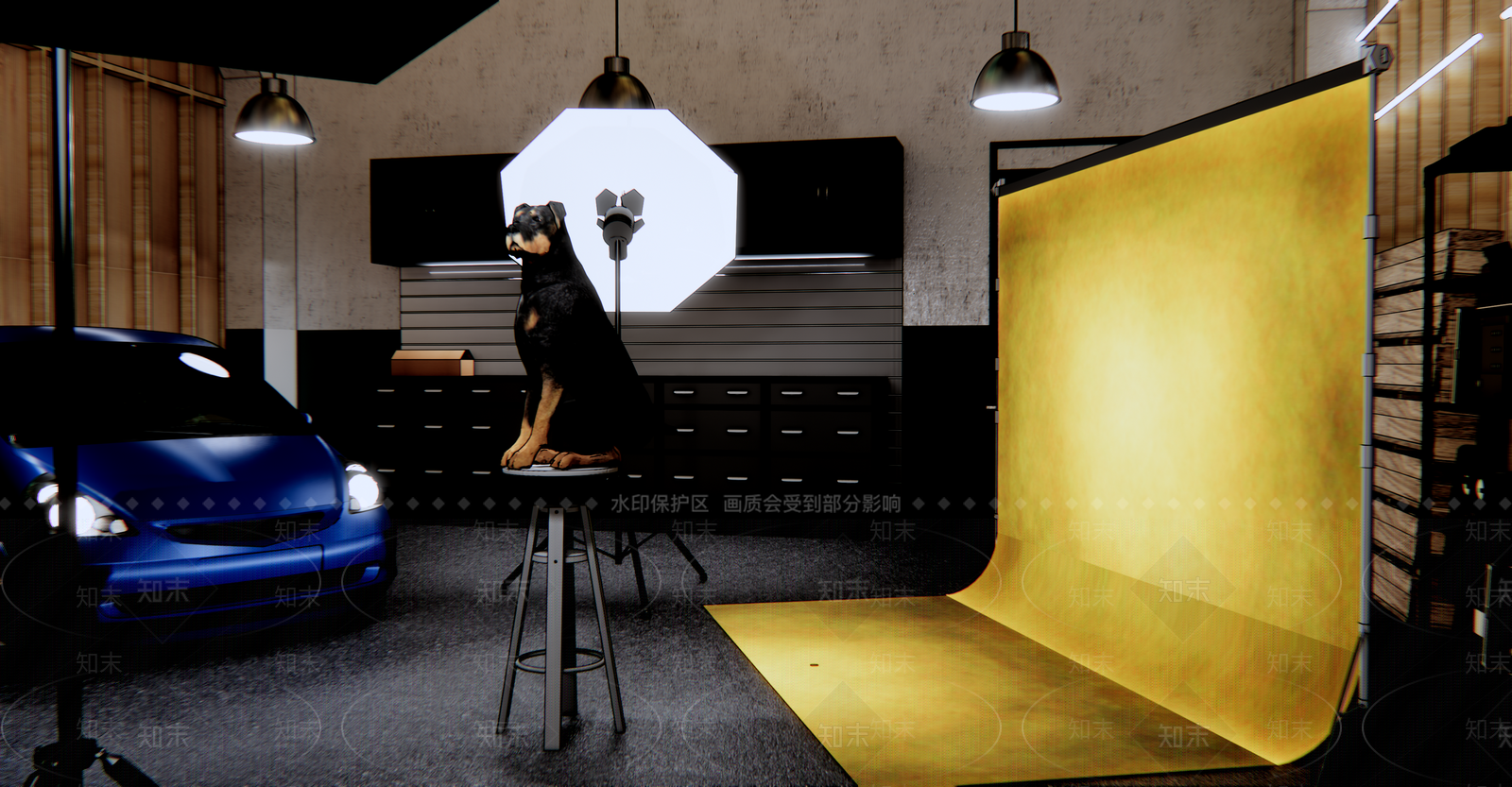 工业风摄影店SU模型下载【ID:980908448】