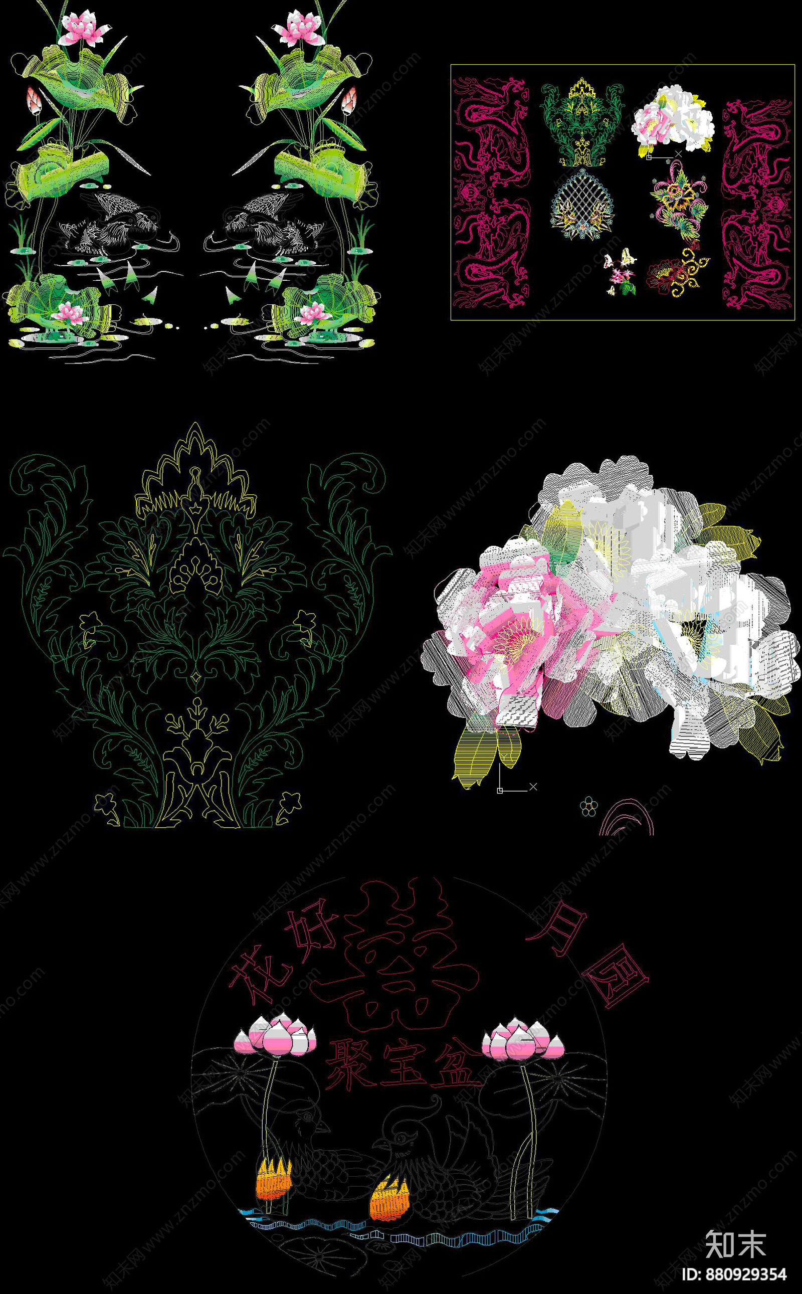 荷花cad施工图下载【ID:880929354】