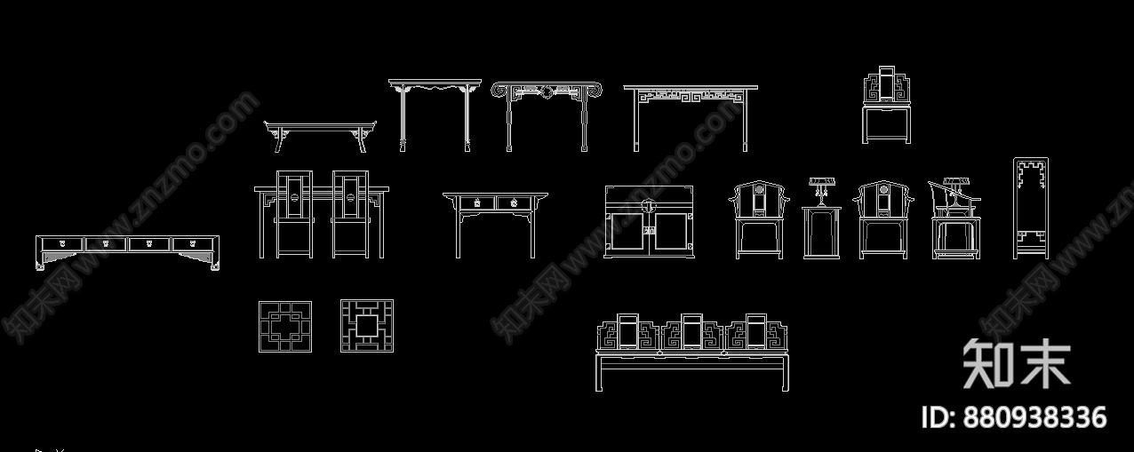 中式图库施工图cad施工图下载【ID:880938336】