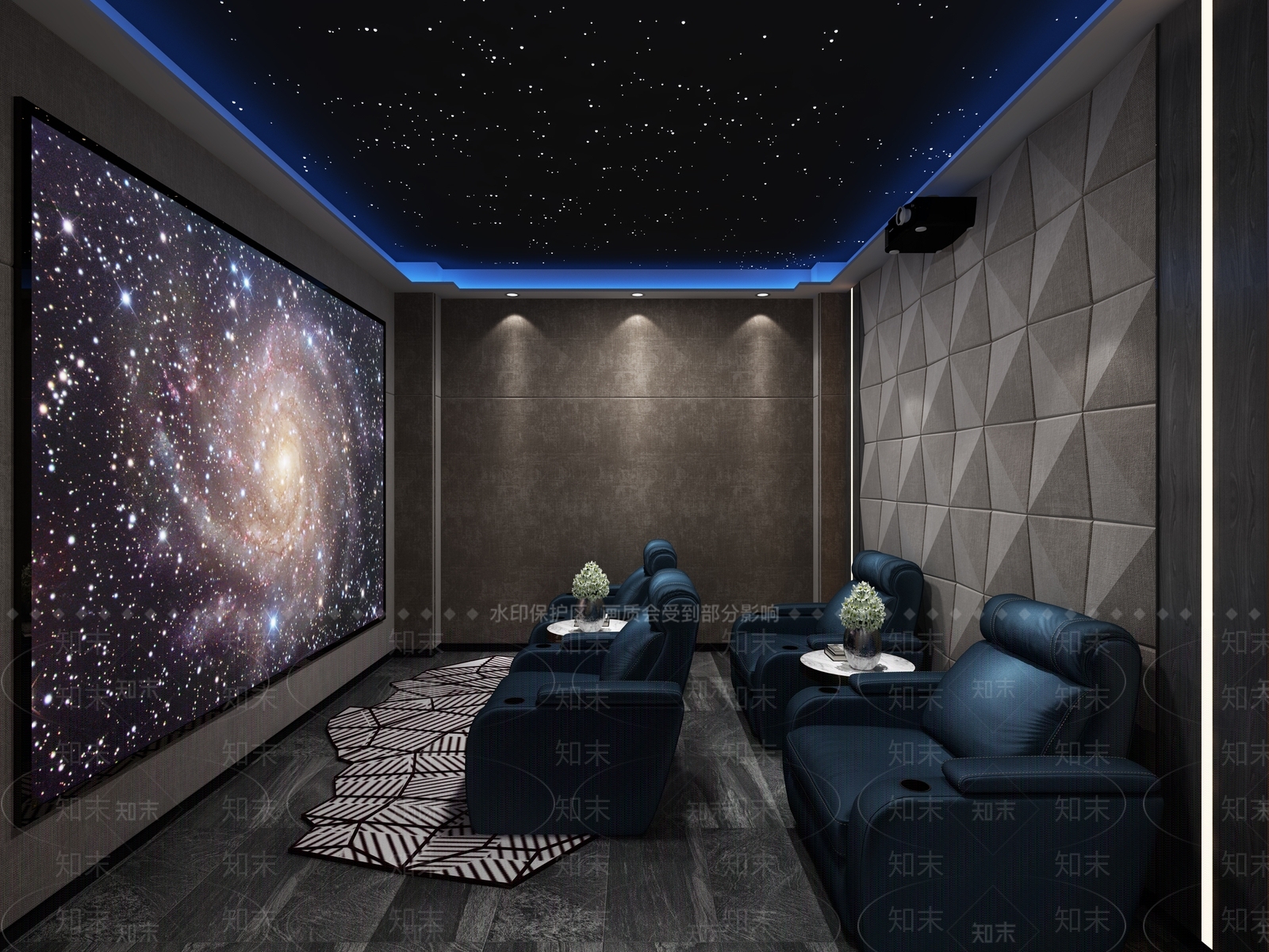 现代影音室3D模型下载【ID:680949347】