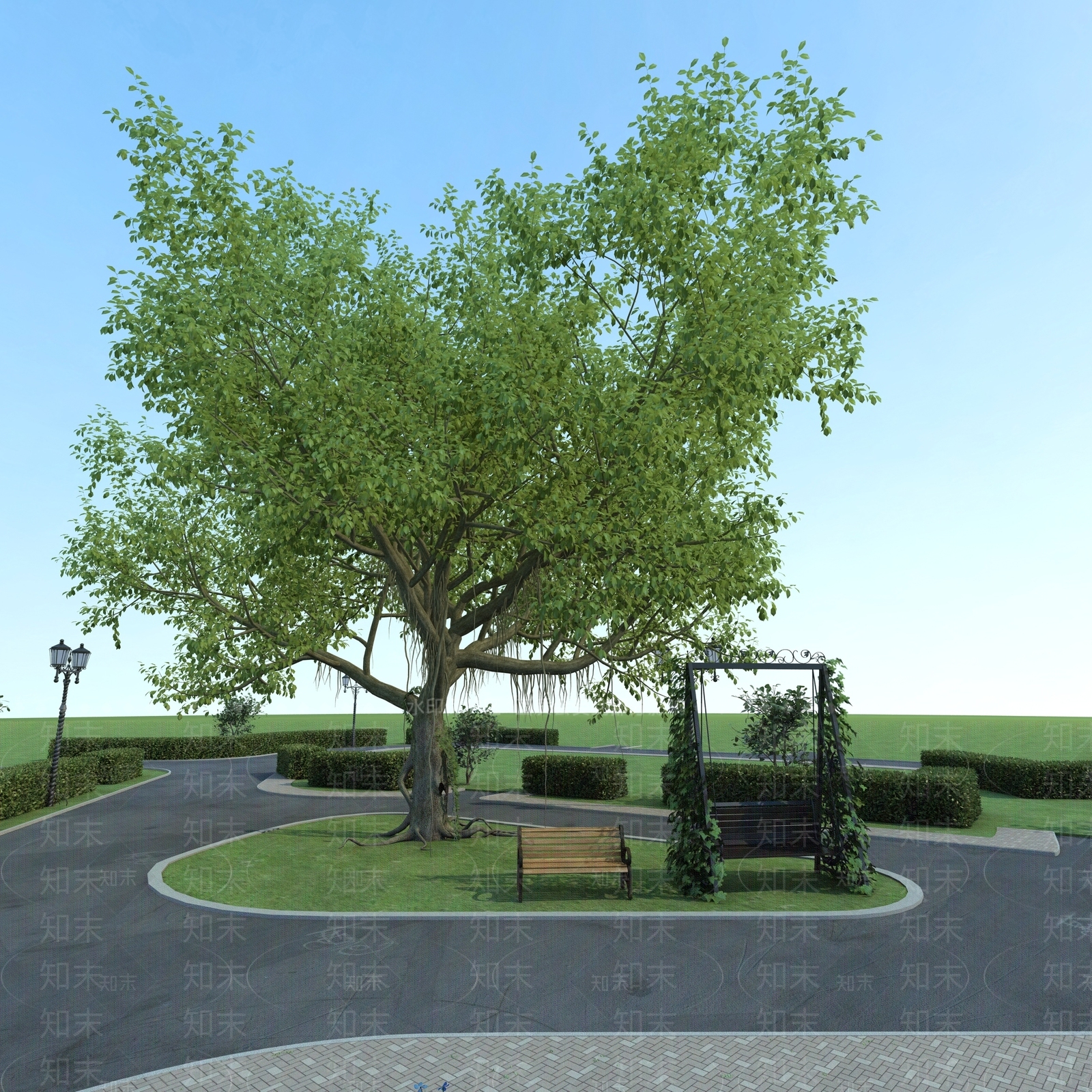 现代树木3D模型下载【ID:380955661】