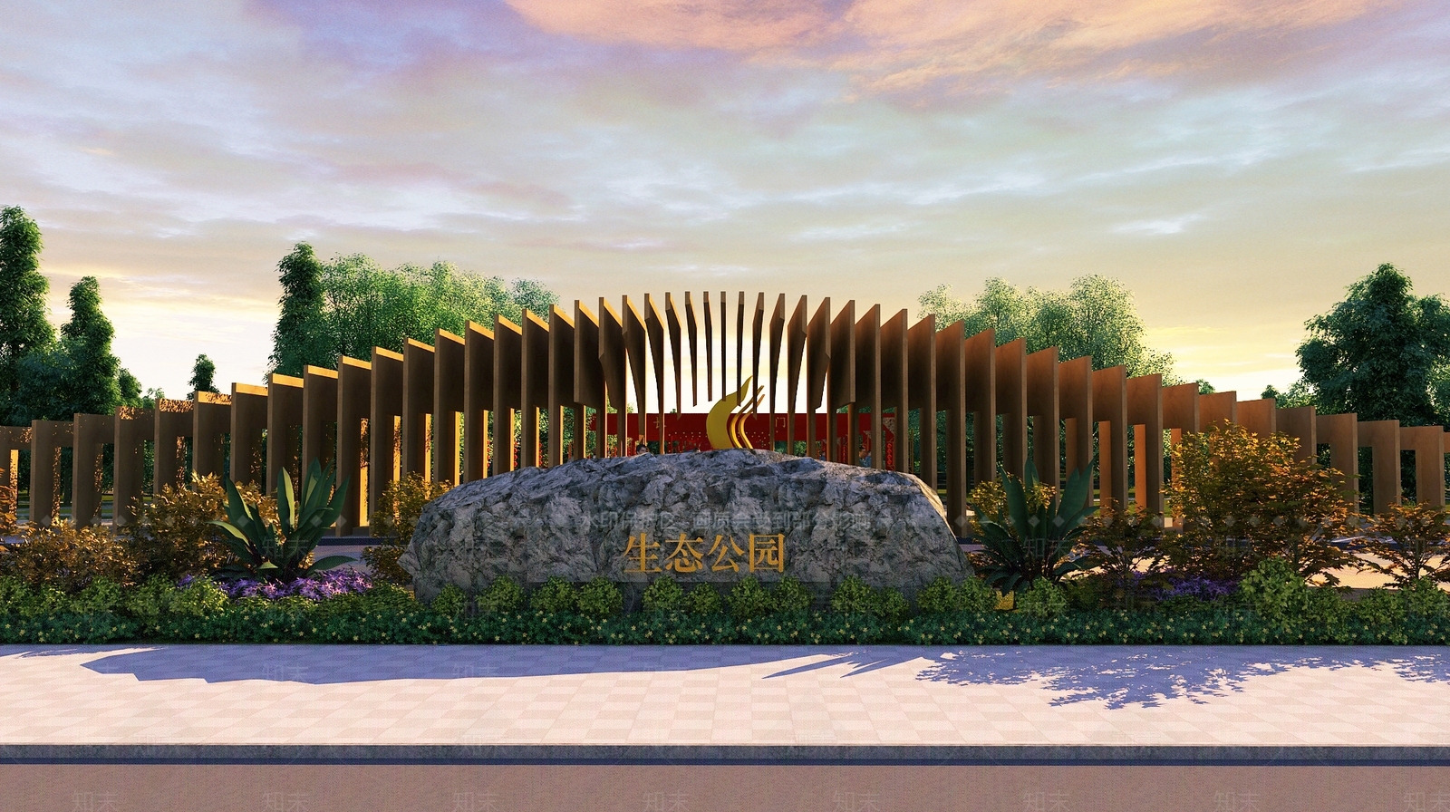 现代生态公园3D模型下载【ID:580959964】