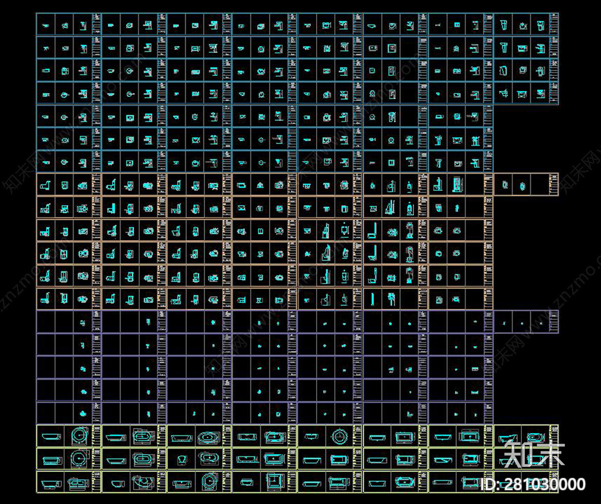 卫浴用品施工图下载【ID:281030000】