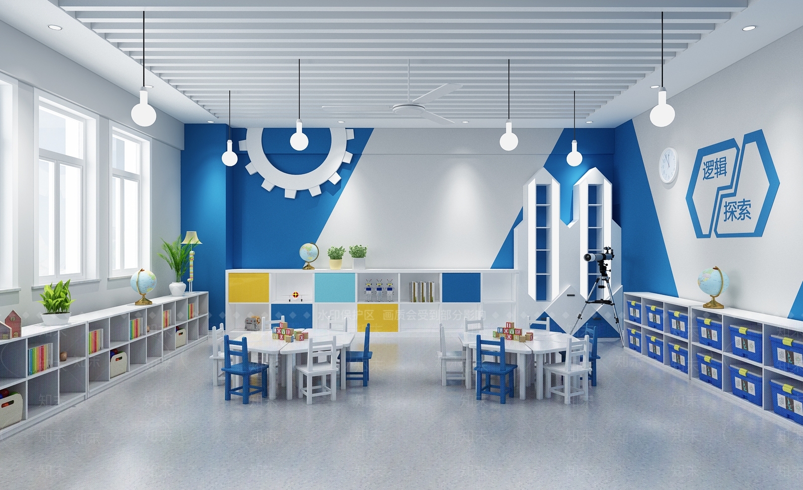 现代幼儿园3D模型下载【ID:381051982】_知末3d模型网