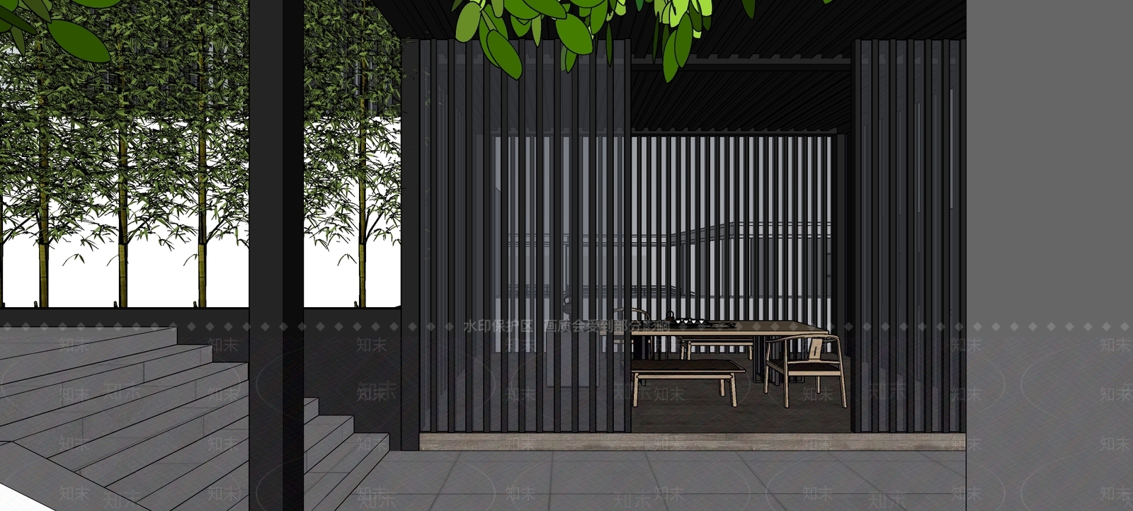 新中式spa会所SU模型下载【ID:781052628】