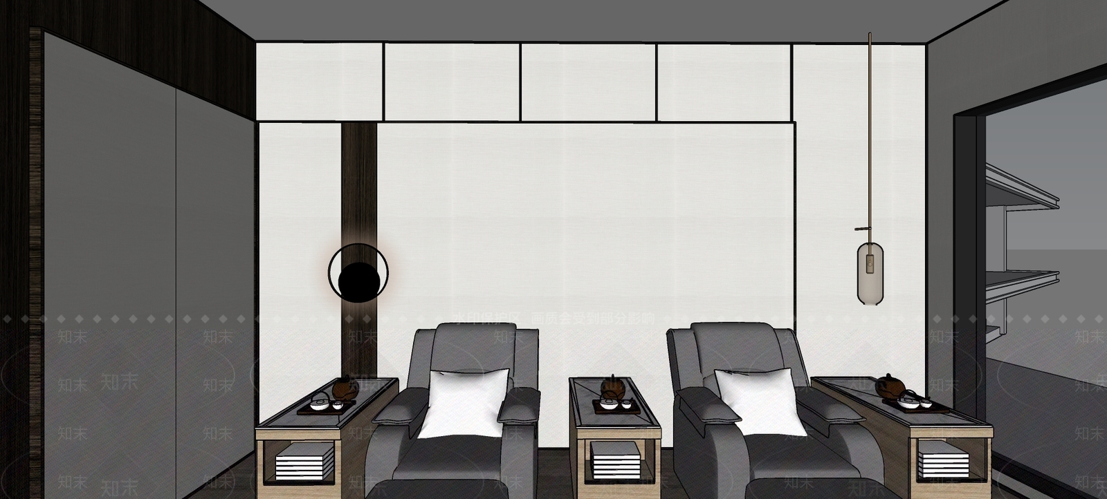 新中式spa会所SU模型下载【ID:781052628】