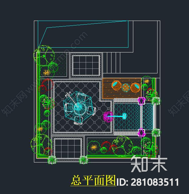 某别墅庭院方案施工图下载【ID:281083511】