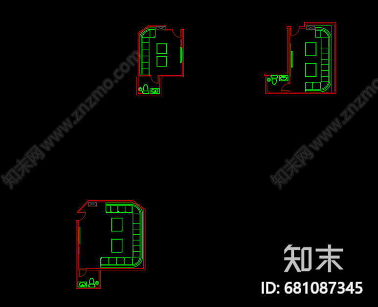 欧式KTV包房cad施工图下载【ID:681087345】