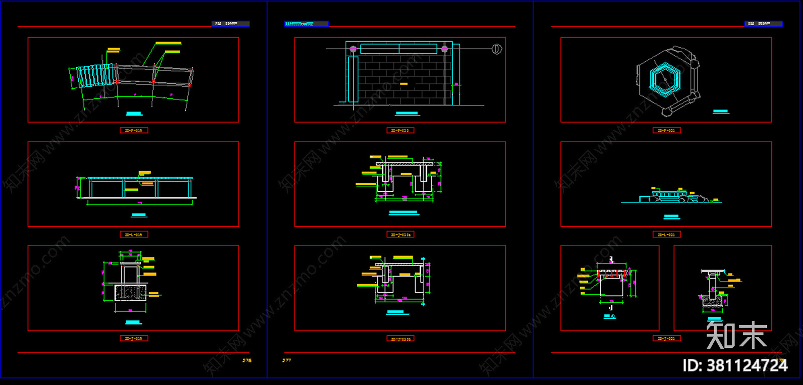 园林景观大样节点施工图下载【ID:381124724】