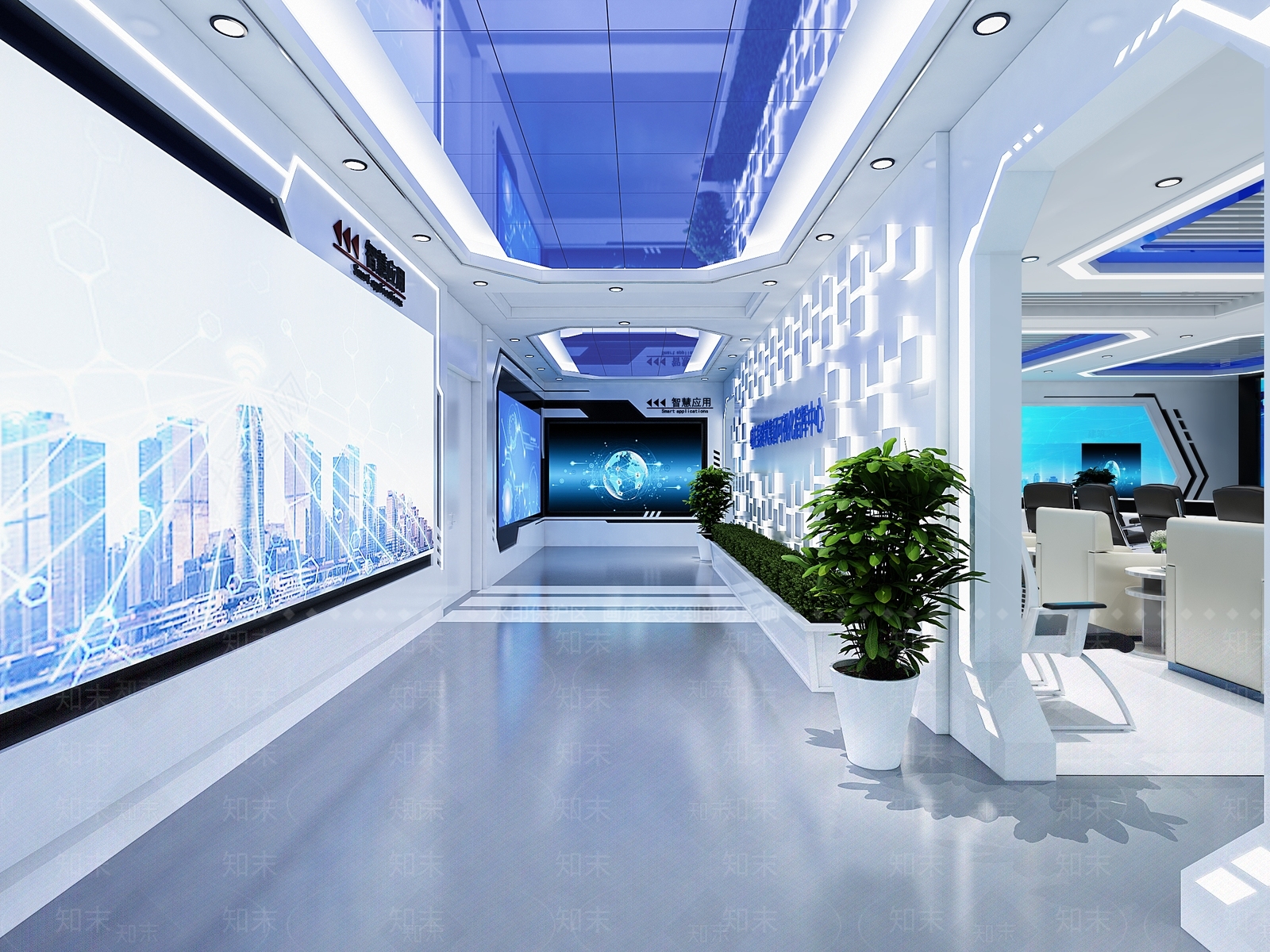 现代指挥大厅3D模型下载【ID:481127066】