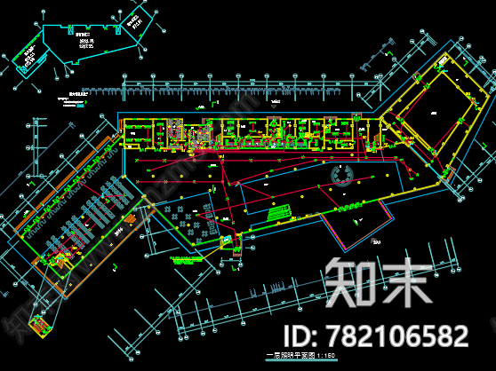 游客接待中心cad施工图下载【ID:782106582】