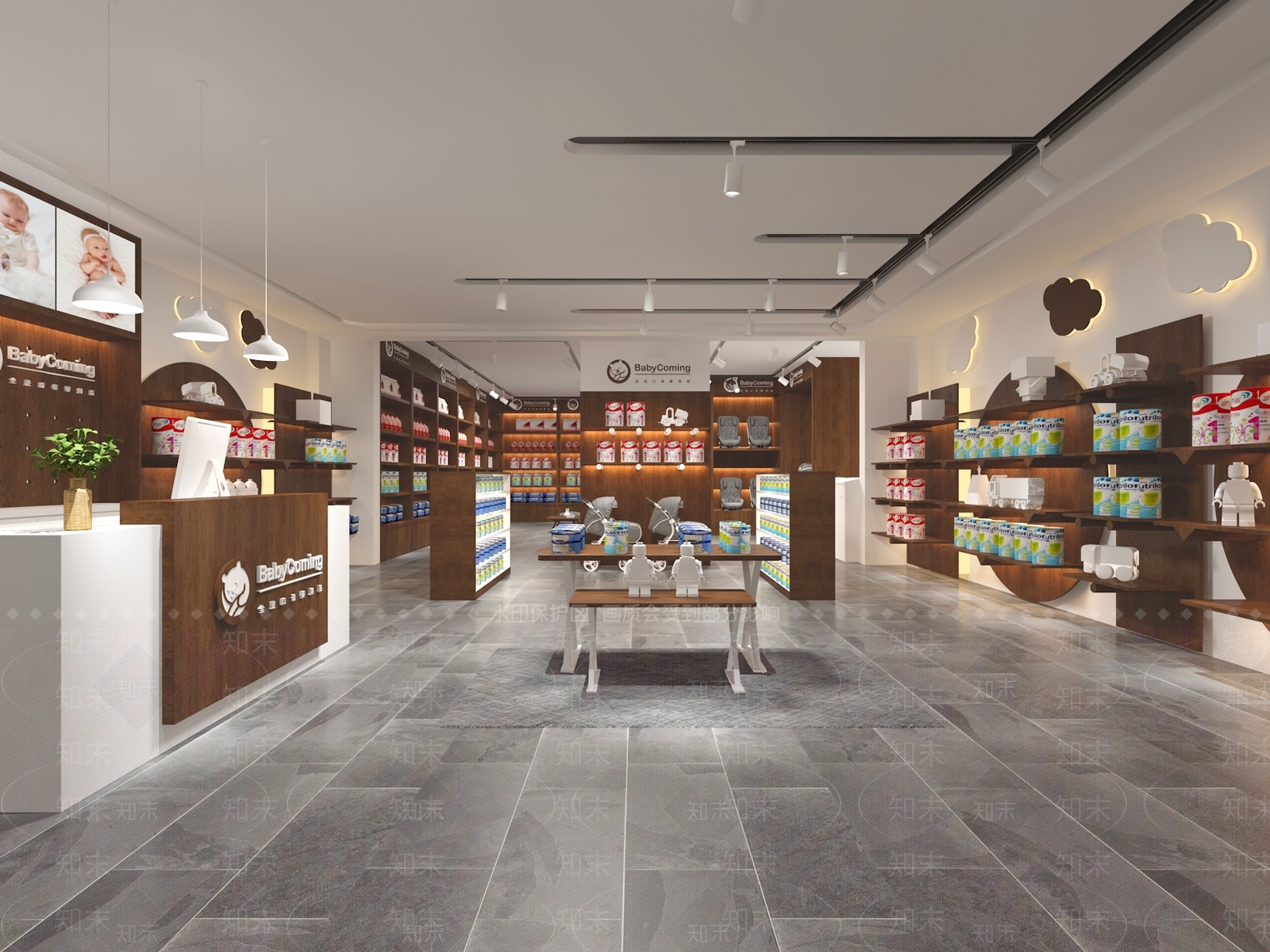 北欧风格店面3D模型下载【ID:381158287】