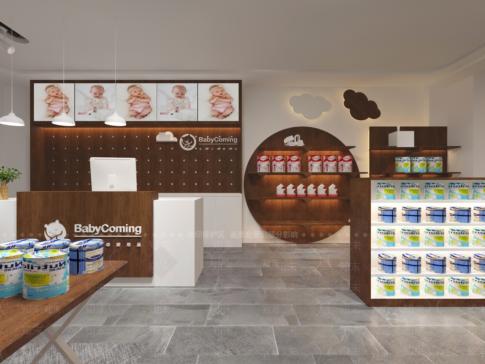 北欧风格店面3D模型下载【ID:381158287】