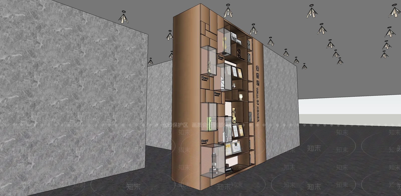 现代展示架SU模型下载【ID:981160402】