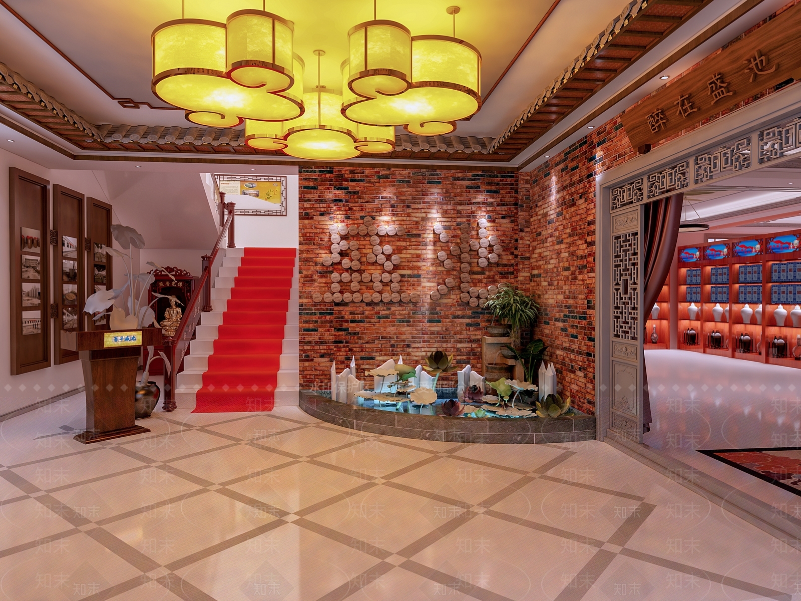 中式烟酒店3D模型下载【ID:681173198】