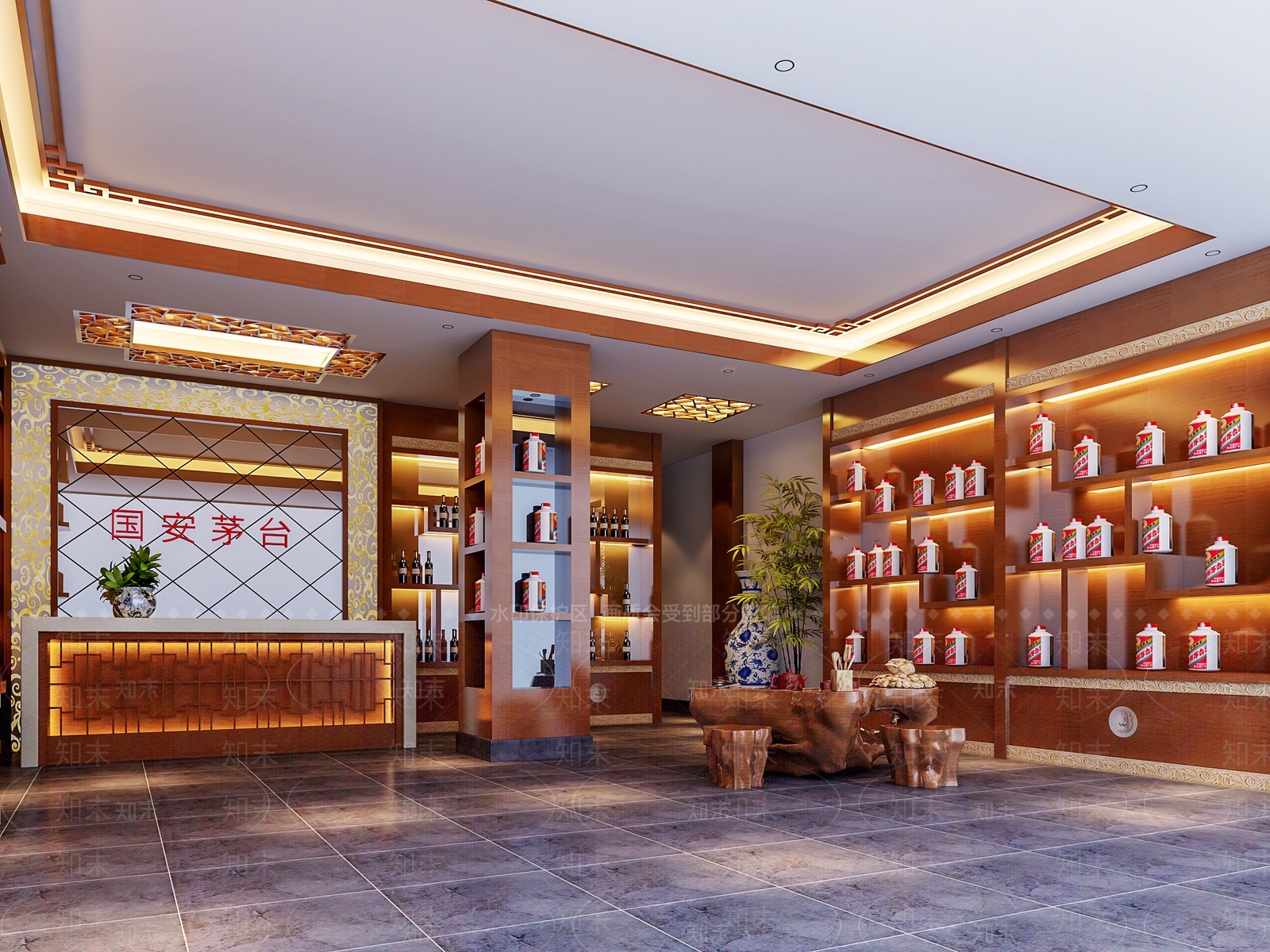 中式烟酒店3D模型下载【ID:681174102】