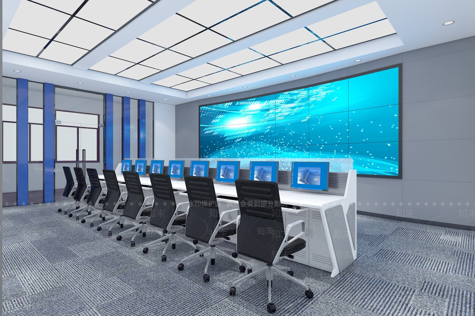 现代办公室3D模型下载【ID:781189676】