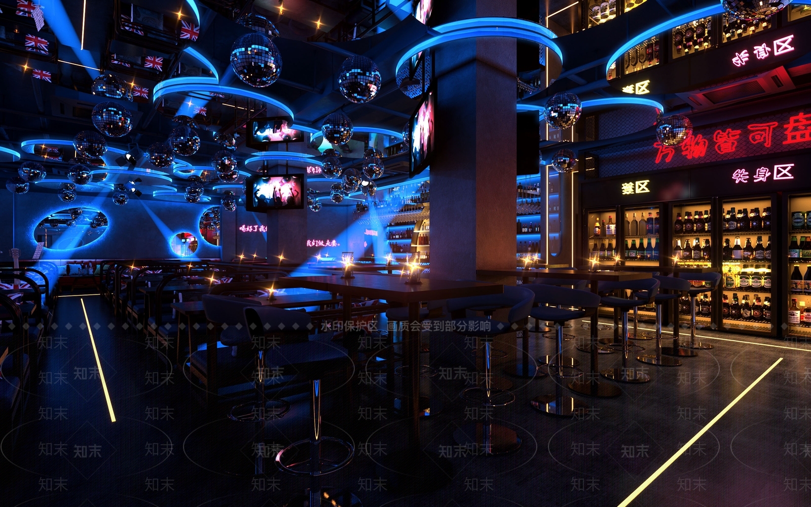 现代酒吧3D模型下载【ID:481193496】