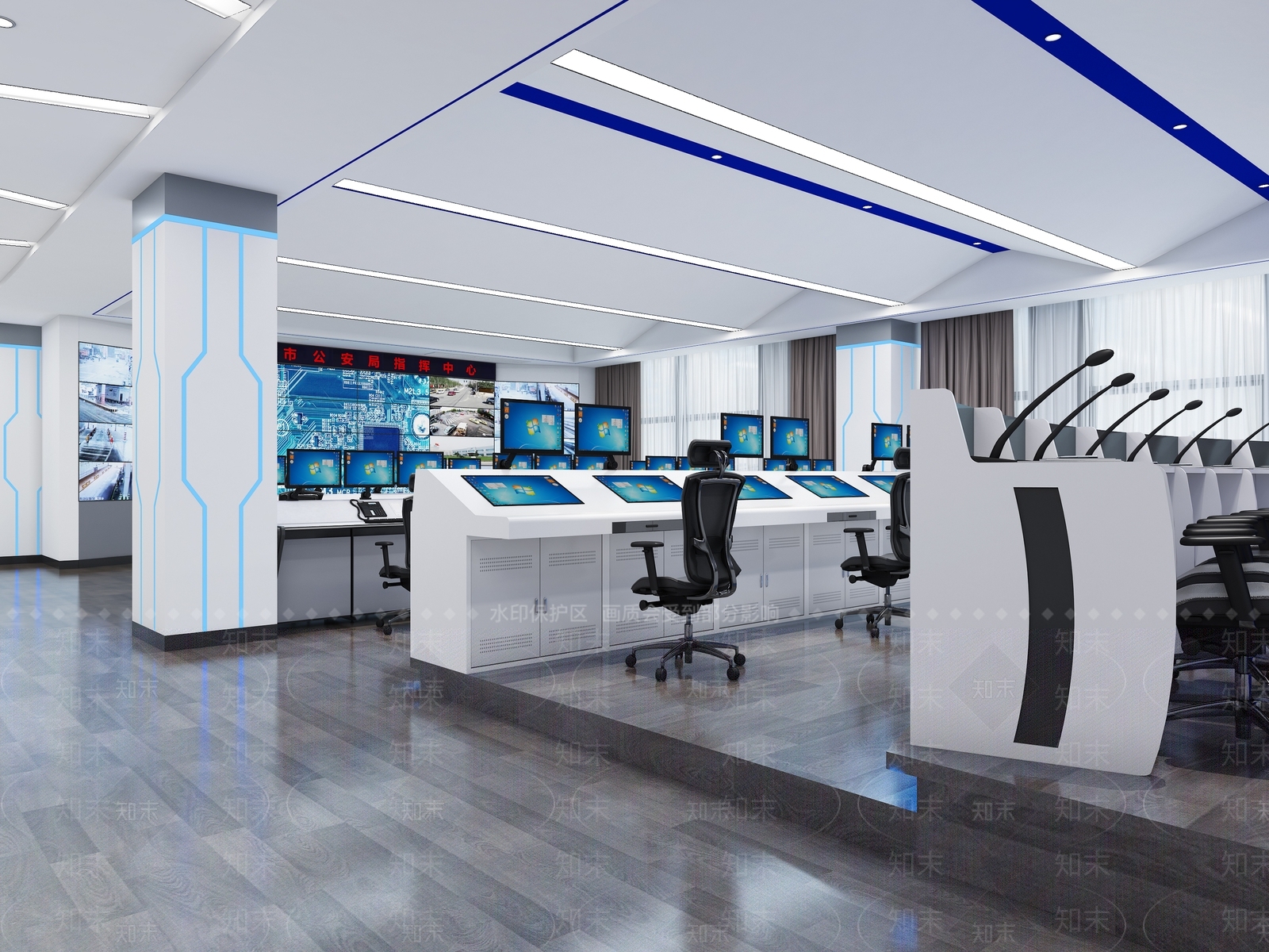 现代办公室3D模型下载【ID:781219649】