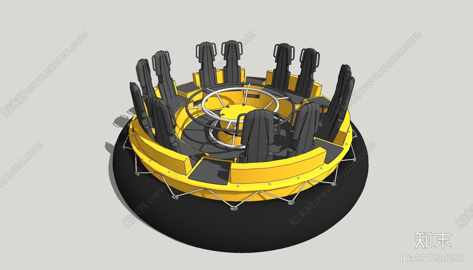 现代游乐设施SU模型下载【ID:881236250】