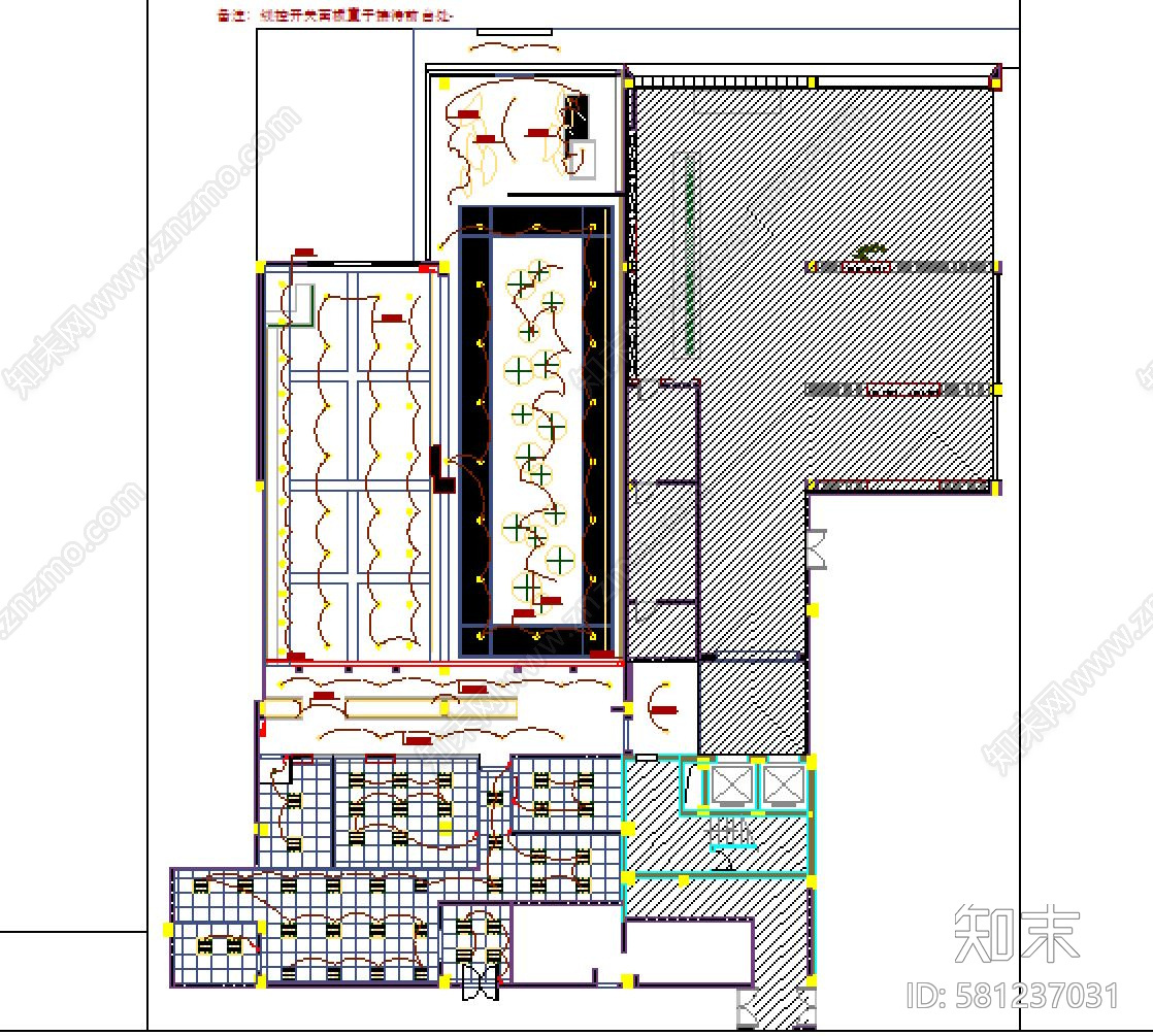 吴中路冶春茶社施工图下载【ID:581237031】