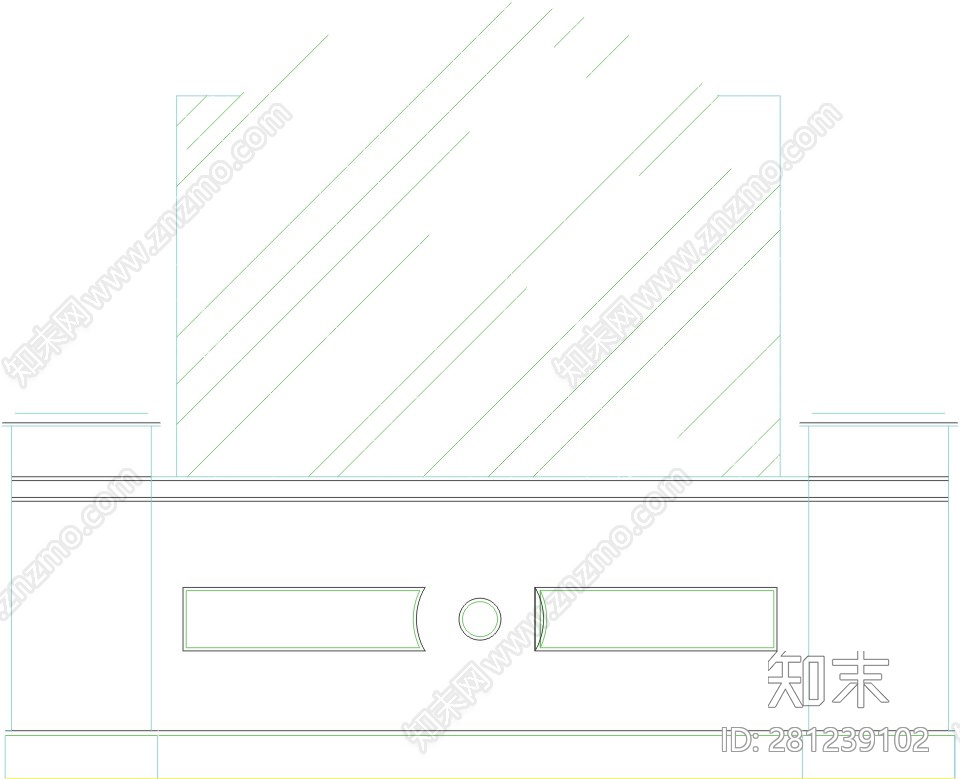 高隔断图块cad施工图下载【ID:281239102】