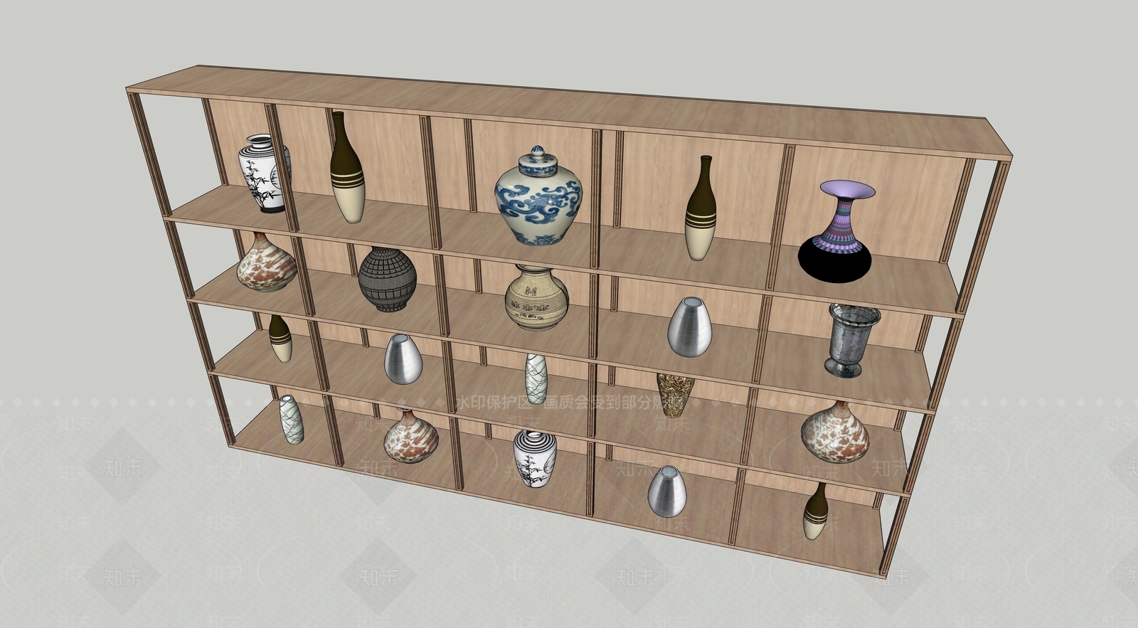 新中式展架SU模型下载【ID:781837159】