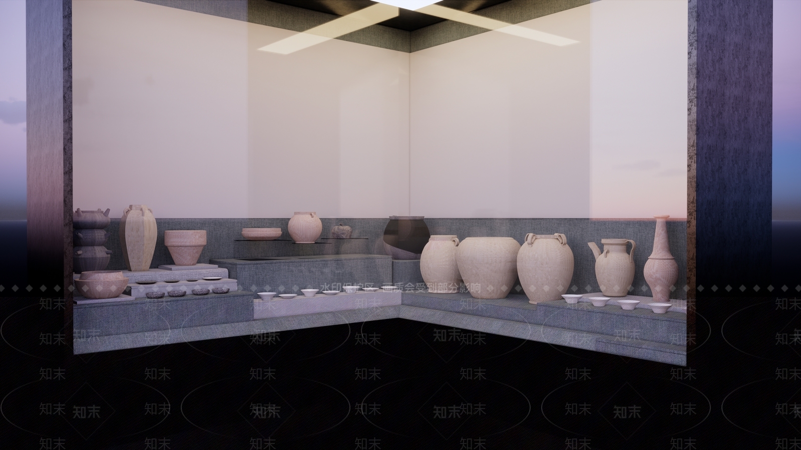 现代风格展柜SU模型下载【ID:281836902】
