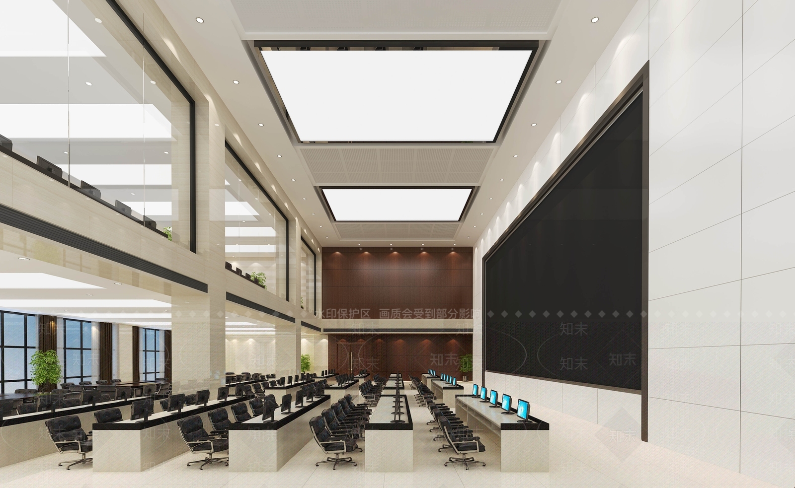 现代指挥大厅3D模型下载【ID:481265020】