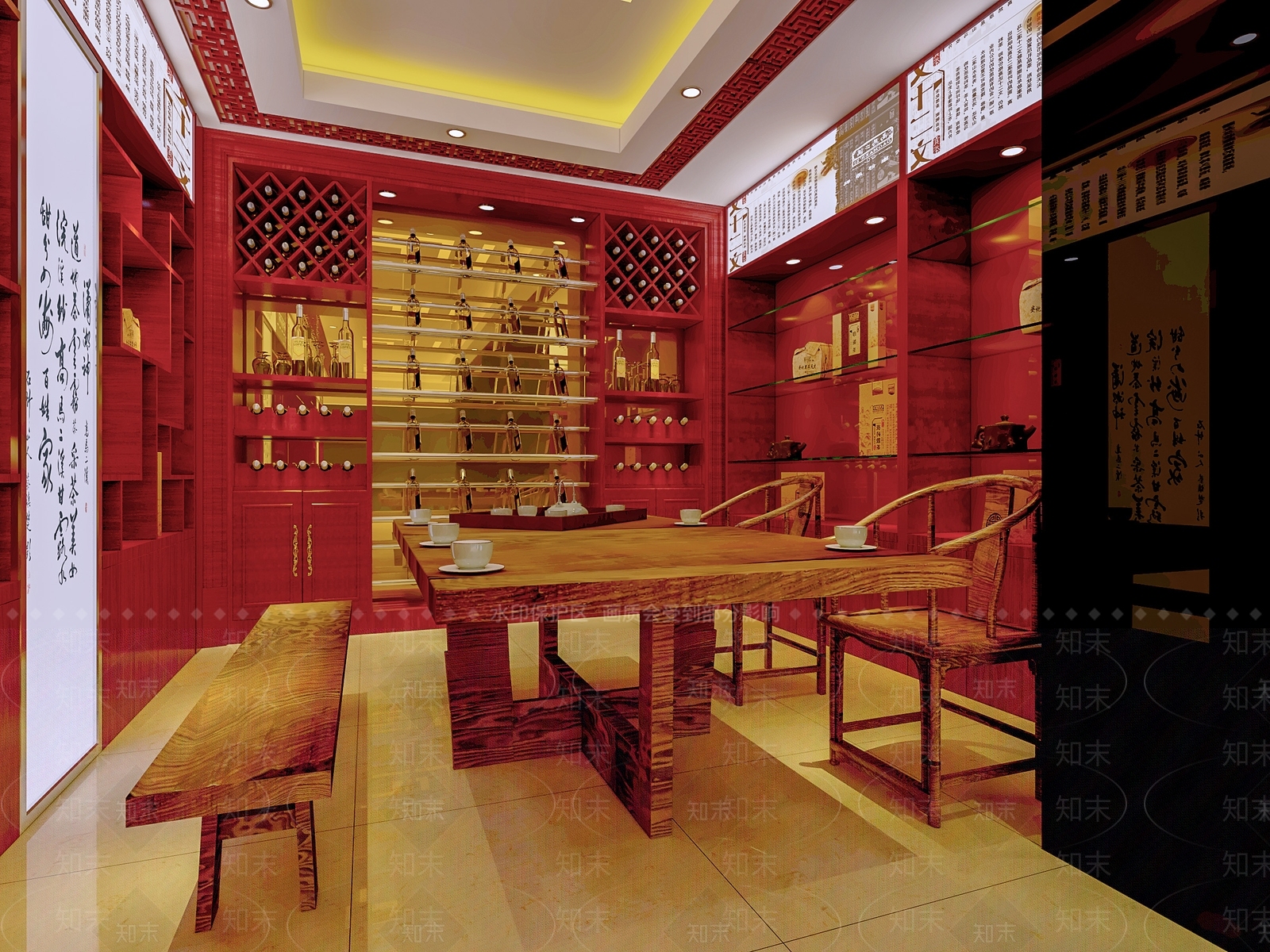 中式烟酒店3D模型下载【ID:681265133】