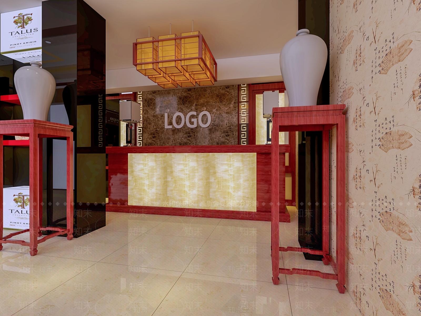 中式烟酒店3D模型下载【ID:681265133】