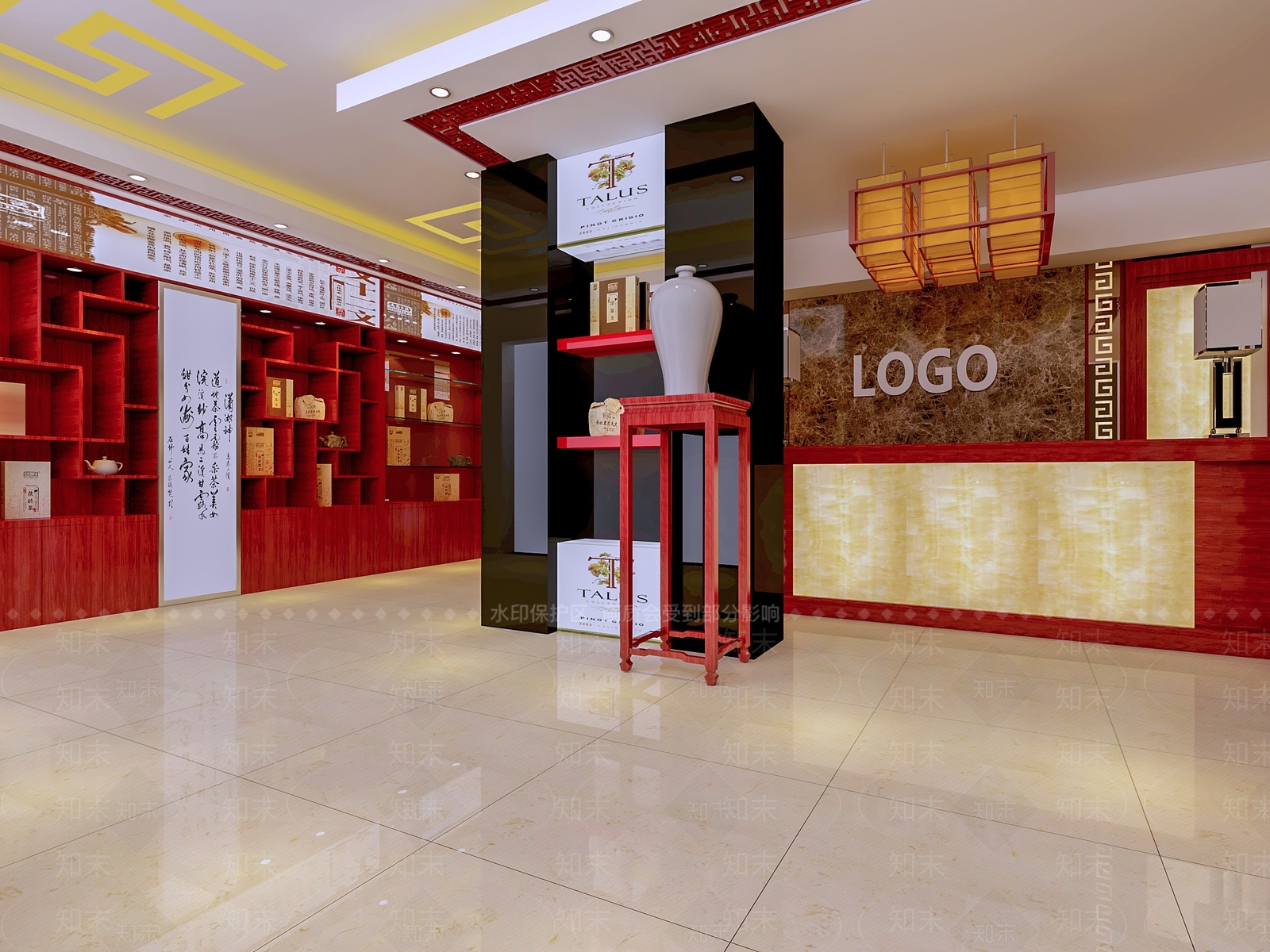 中式烟酒店3D模型下载【ID:681265133】