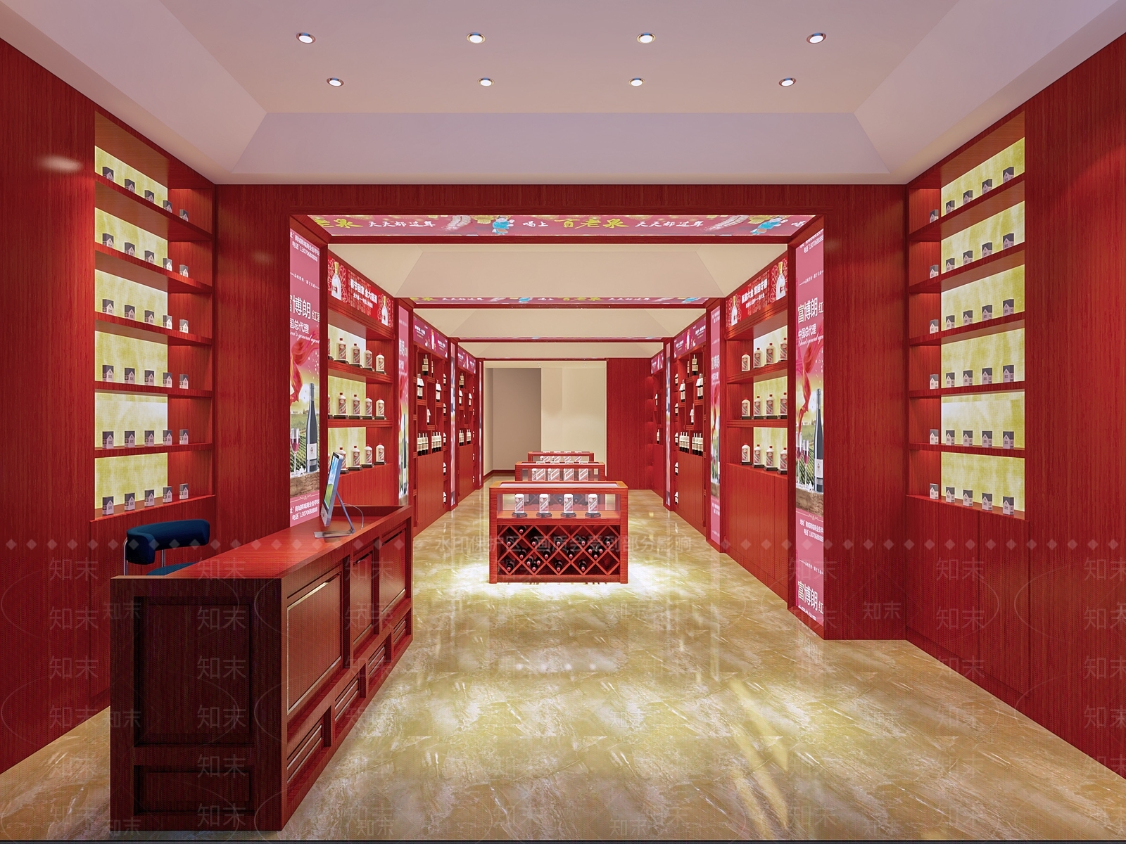 中式烟酒店3D模型下载【ID:681265140】