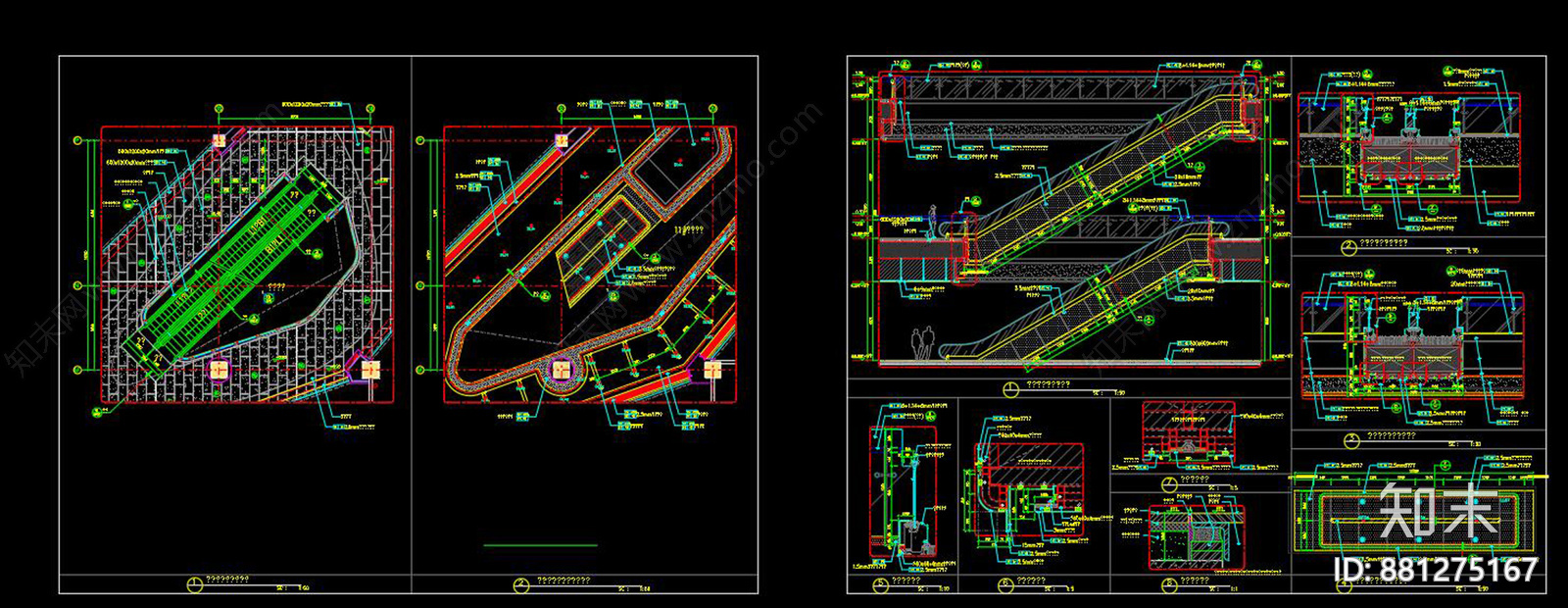 自动扶梯施工图下载【ID:881275167】