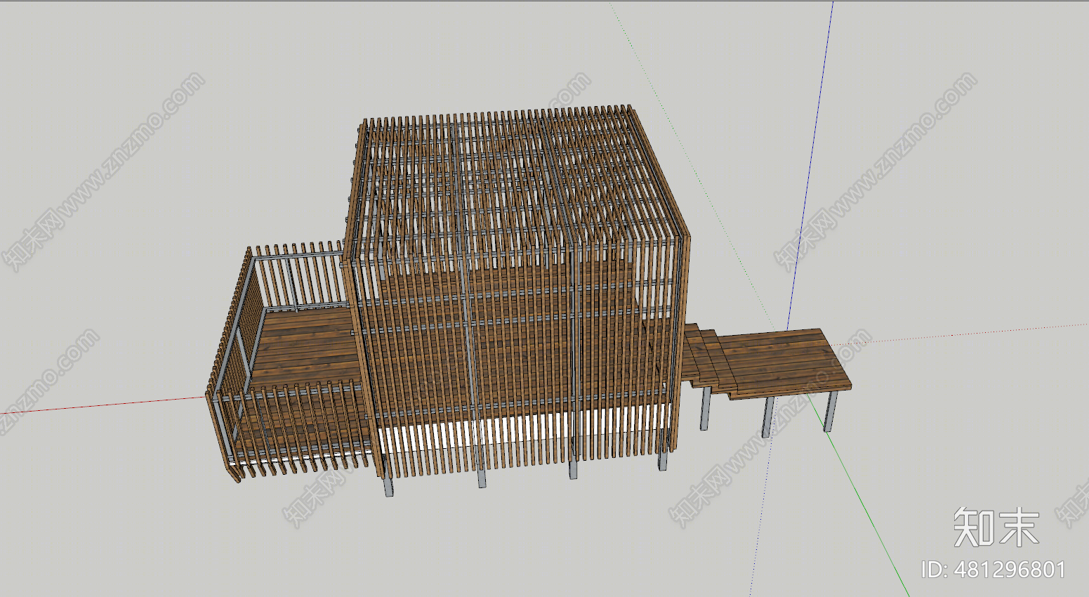 现代亭子SU模型下载【ID:481296801】
