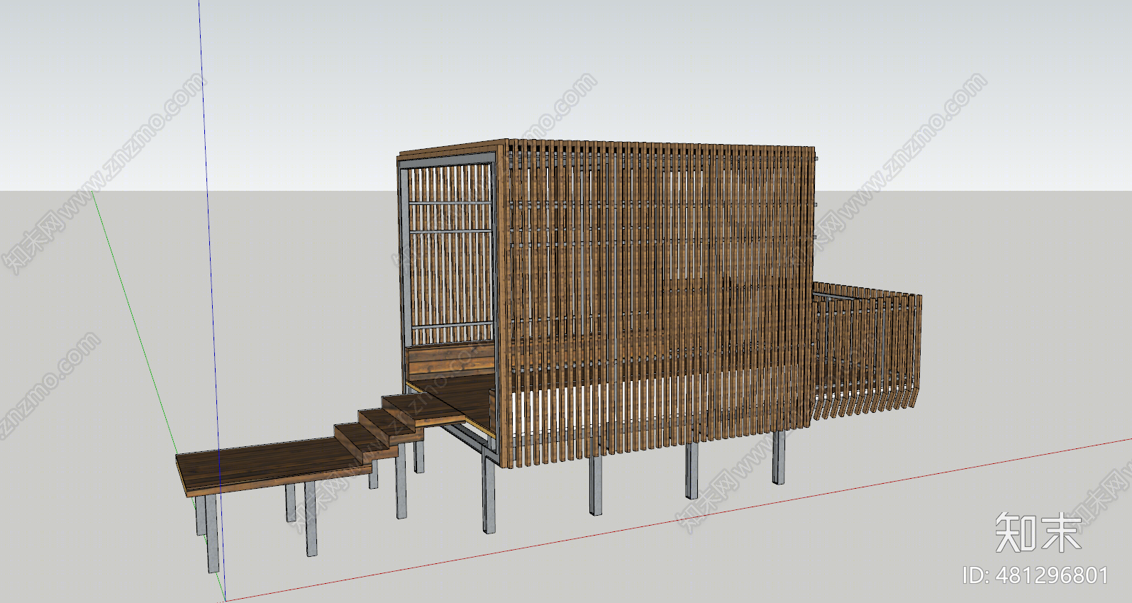 现代亭子SU模型下载【ID:481296801】