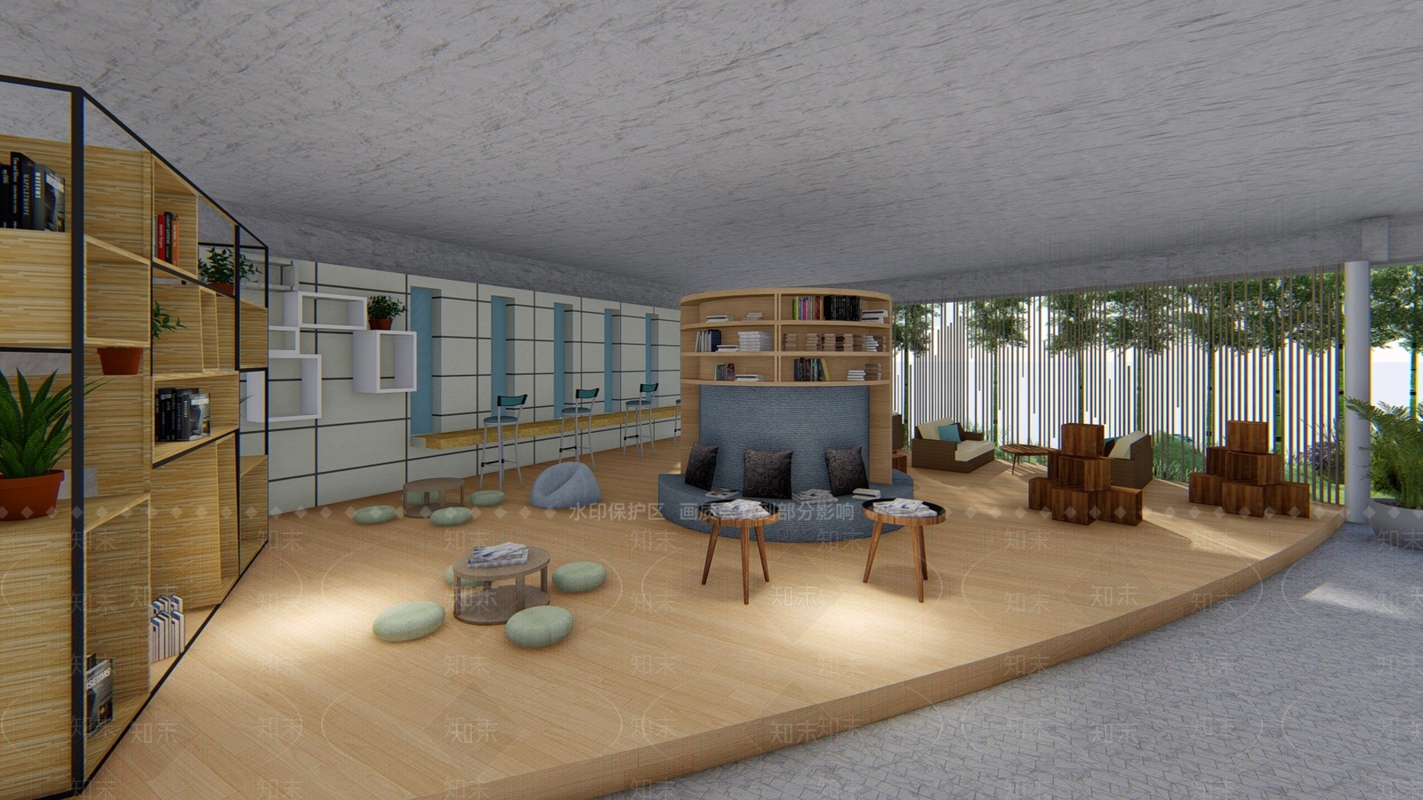 现代书店SU模型下载【ID:681328442】