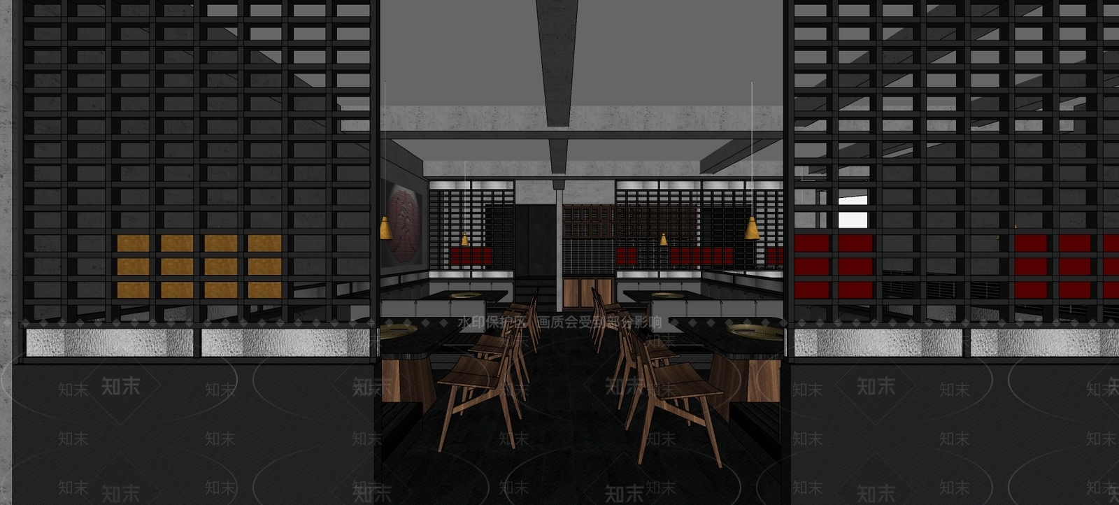 工业风格火锅店SU模型下载【ID:881327867】