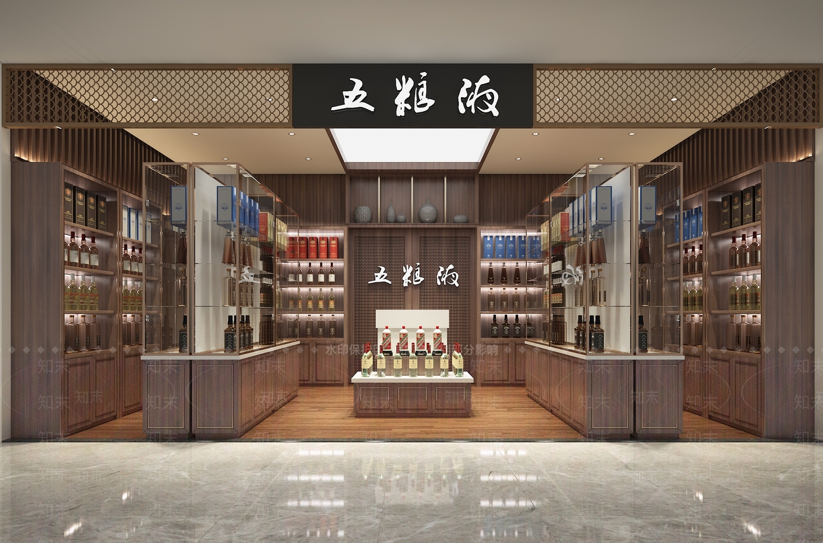新中式烟酒店3D模型下载【ID:681341103】