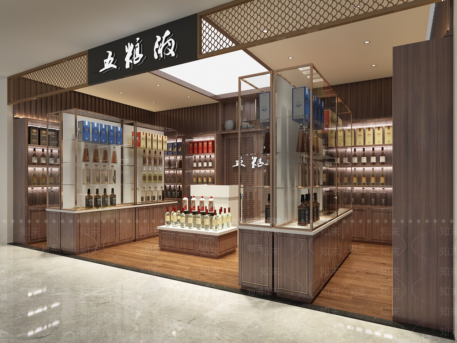 新中式烟酒店3D模型下载【ID:681341103】