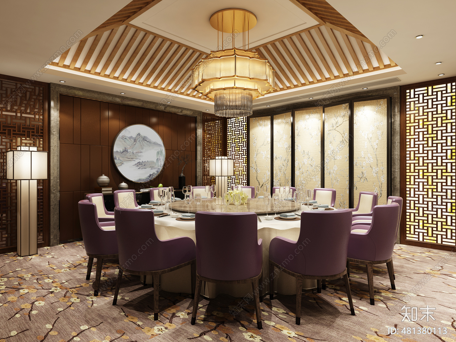 中式办公cad施工图下载【ID:481380113】
