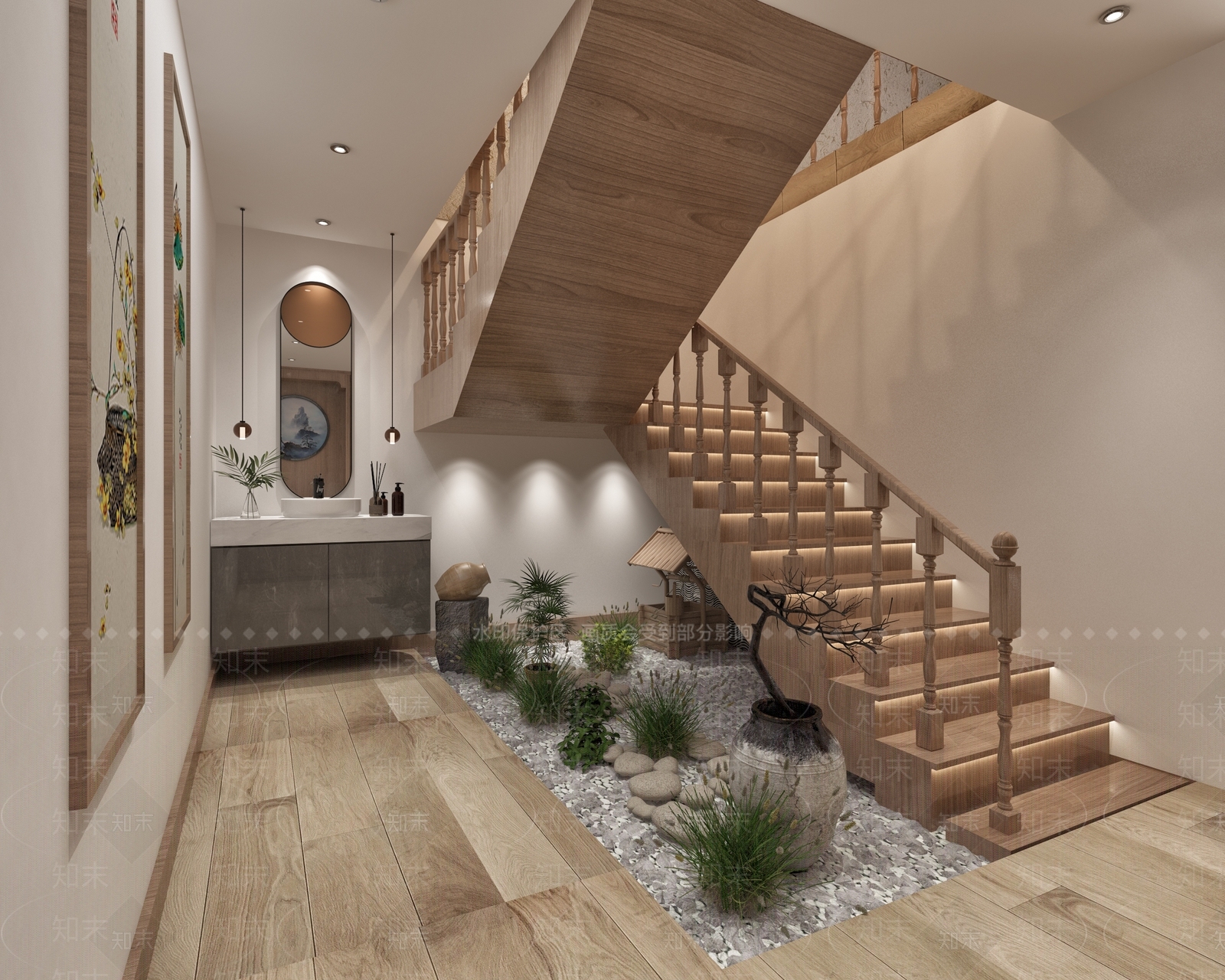 新中式民宿3D模型下载【ID:981413689】