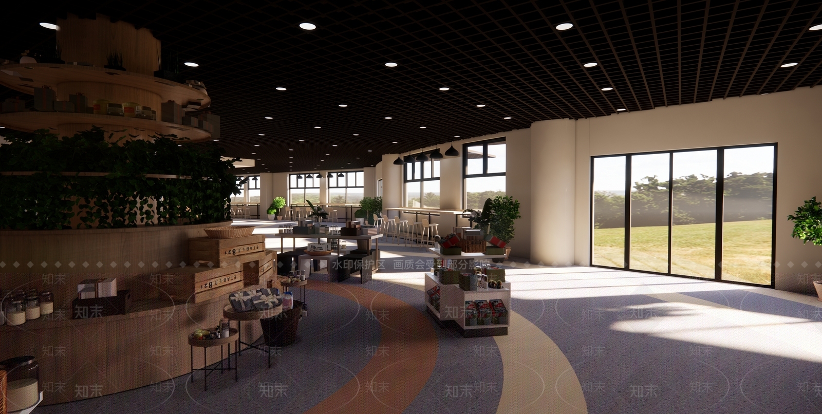 现代超市SU模型下载【ID:883144313】