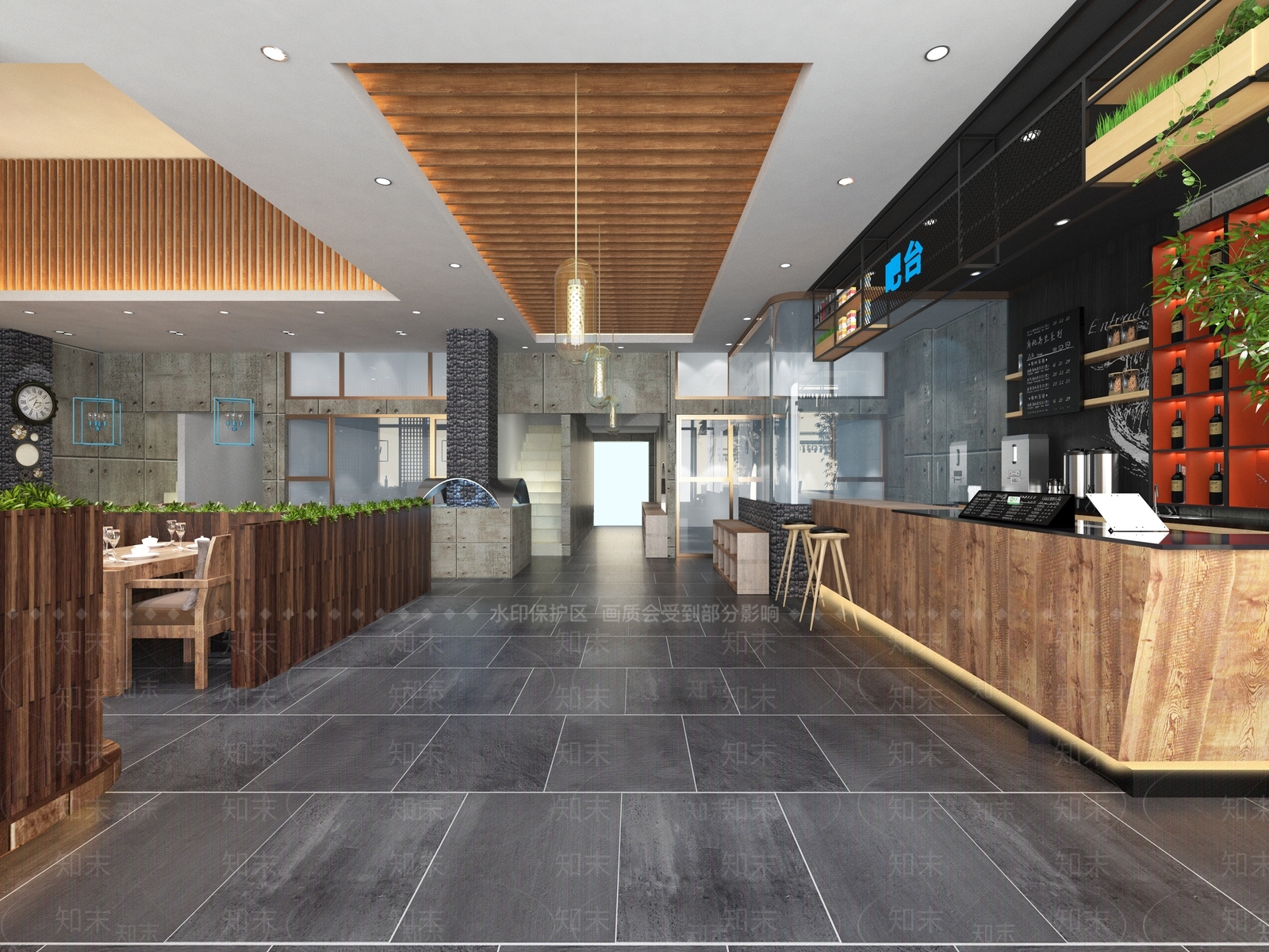 现代烤肉店3D模型下载【ID:381461230】